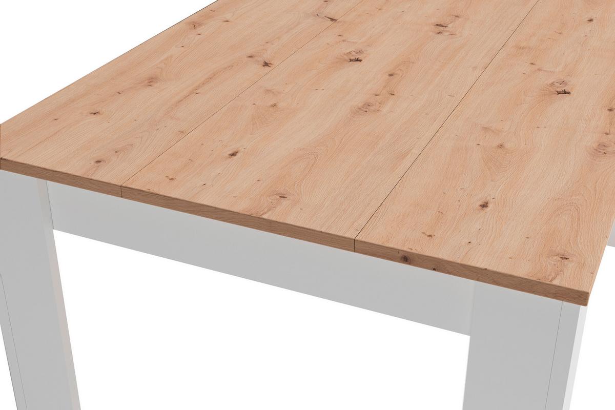 ESSTISCH NORI - Weiß/Eiche Artisan, MODERN, Holzwerkstoff (160/90/75cm) - MID.YOU