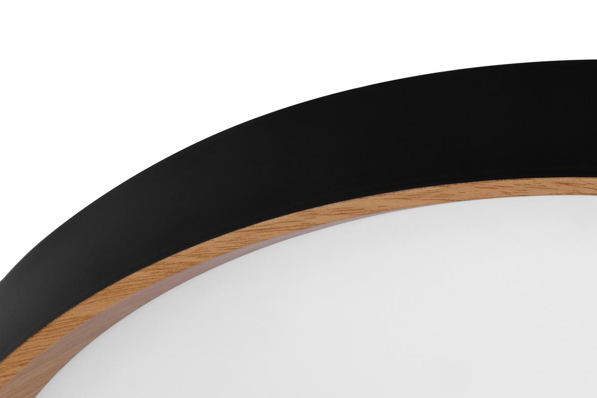 LAMPA SUFITOWA LED NASHVILLE - czarny/kolor dębu sonoma, Basics, tworzywo sztuczne/metal (48/8cm) - Novel