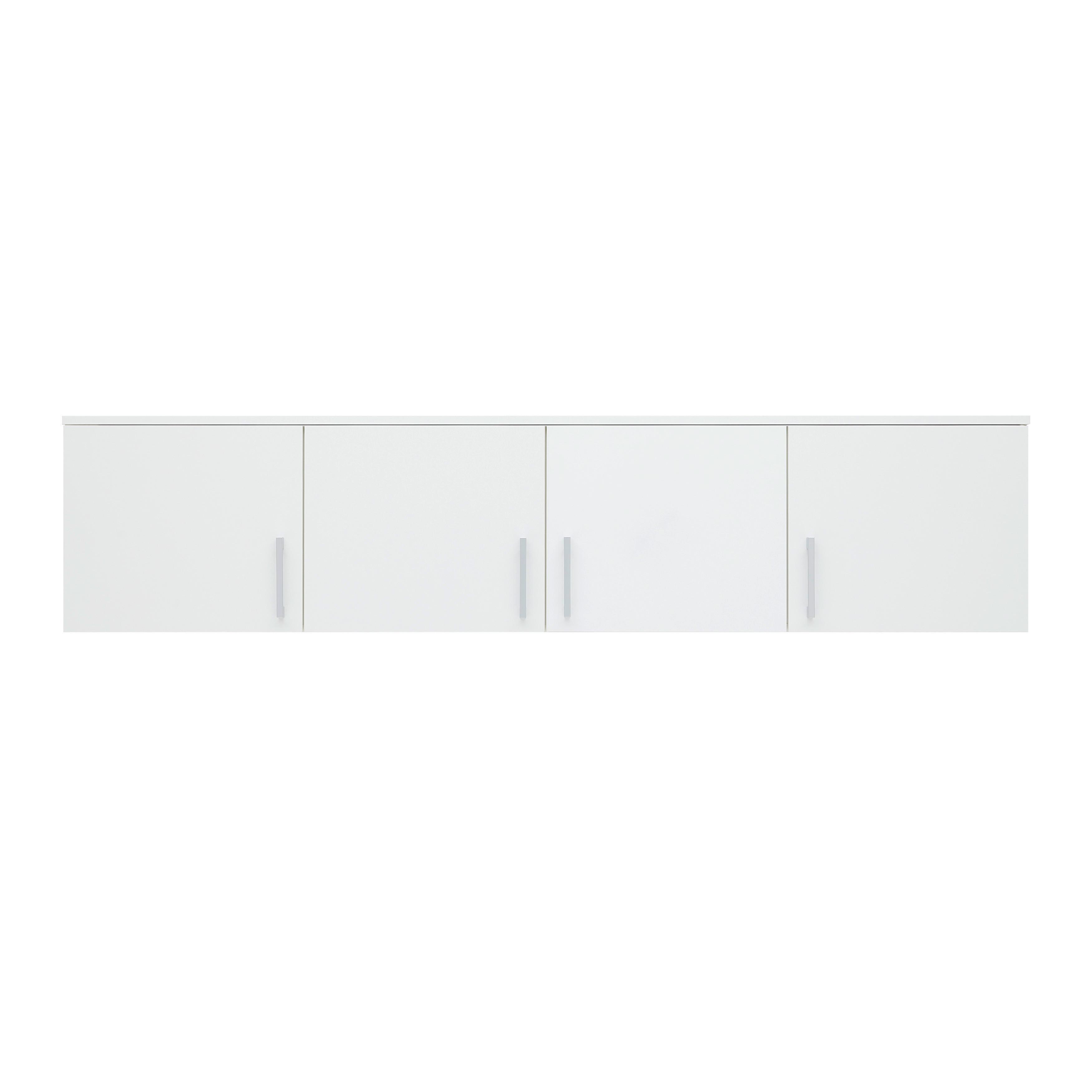 Aufsatzschrank Lasse Weiß - Weiß/Grau, KONVENTIONELL, Holz/Kunststoff (180/40/55cm) - Mömax