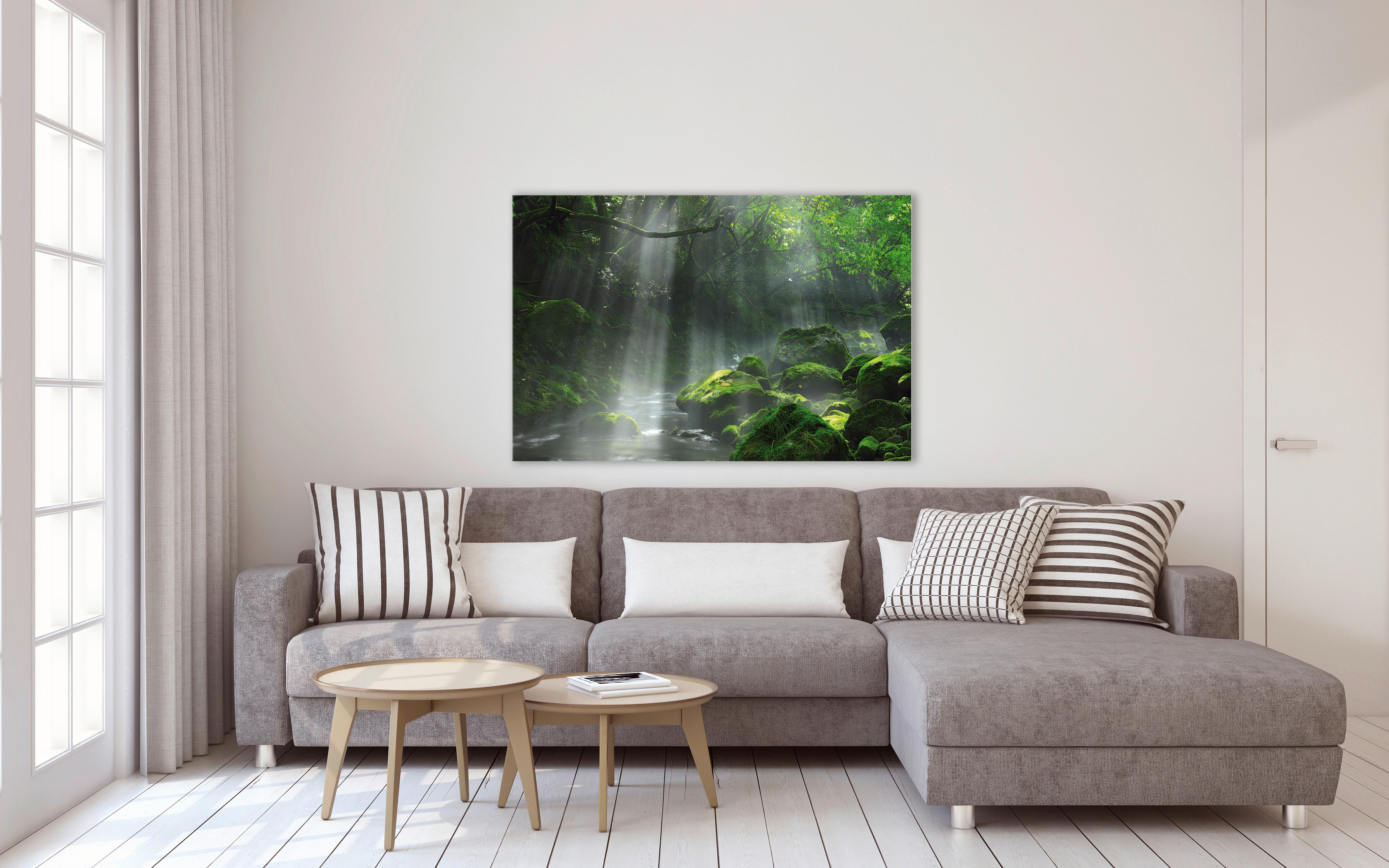 Slika U Blind Ramu Desteny - zelena/tamnozelena, Osnovno, pločasti materijal (150/100/3cm) - Modern Living