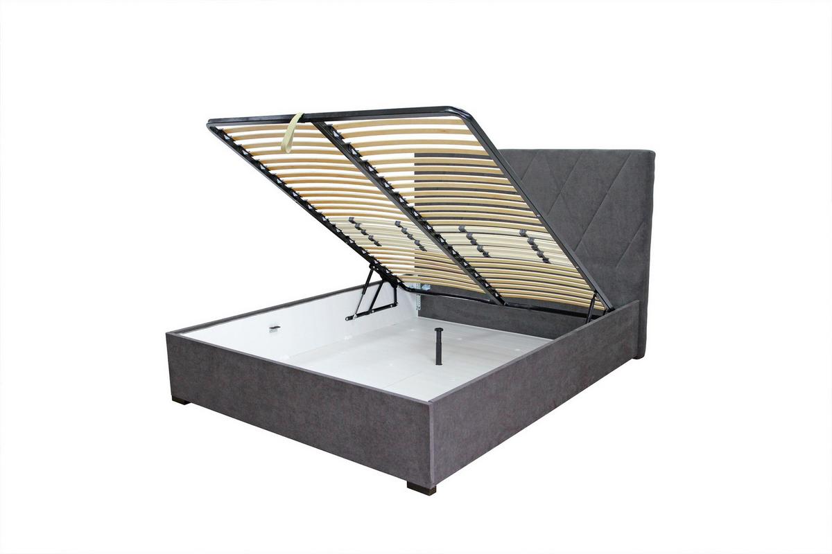 Tapecirani Krevet Grace - svijetlo siva/boje bukve, Konvencionalno, drvni materijal/tekstil (160/200cm) - Based
