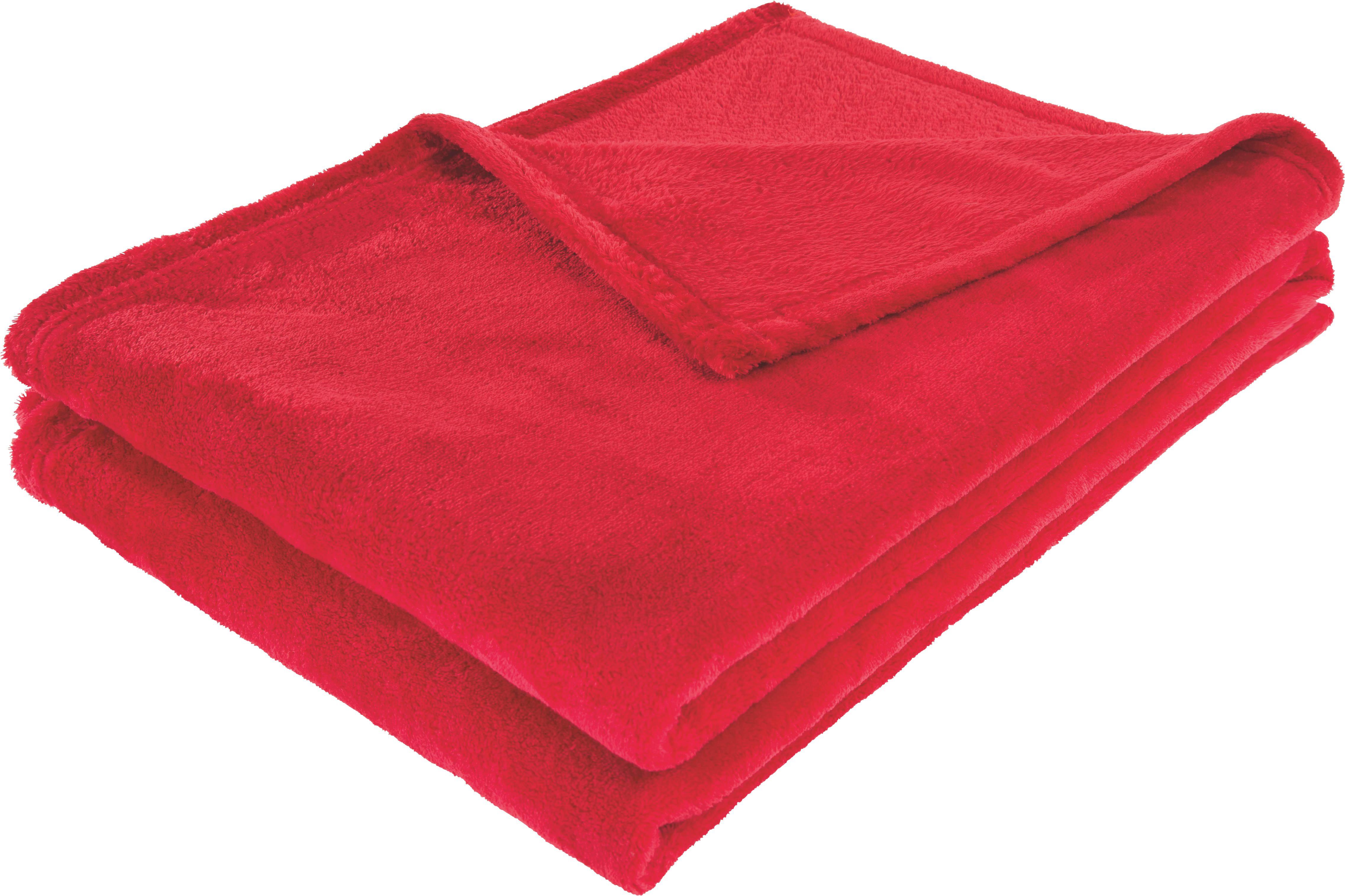 Kuscheldecke Kuschelix Rot - Rot, Textil (140/200cm)