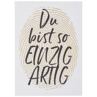 POSTKARTE GOLD - Goldfarben/Schwarz, MODERN, Papier (10,5/14,8cm)