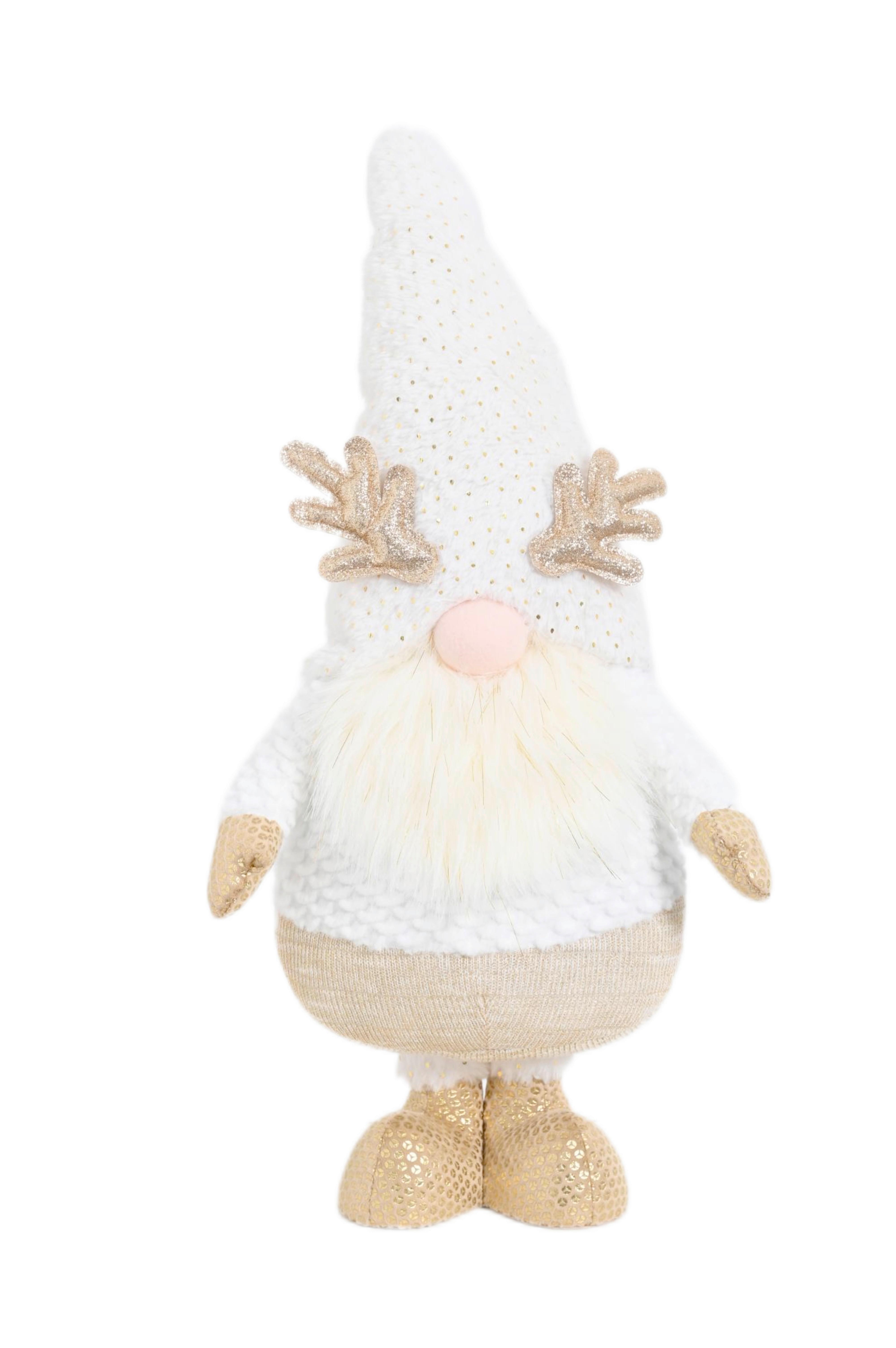 Spiriduș Goldi 2 cca. 54 cm. - alb/auriu, Konventionell, textil (24/13/54cm) - Mömax