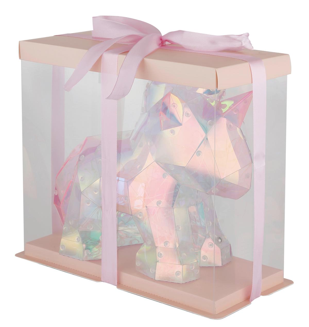 LED-TISCHLEUCHTE 28088N BRONDAR - Klar/Pink, Basics, Kunststoff (30/14/26cm) - Globo