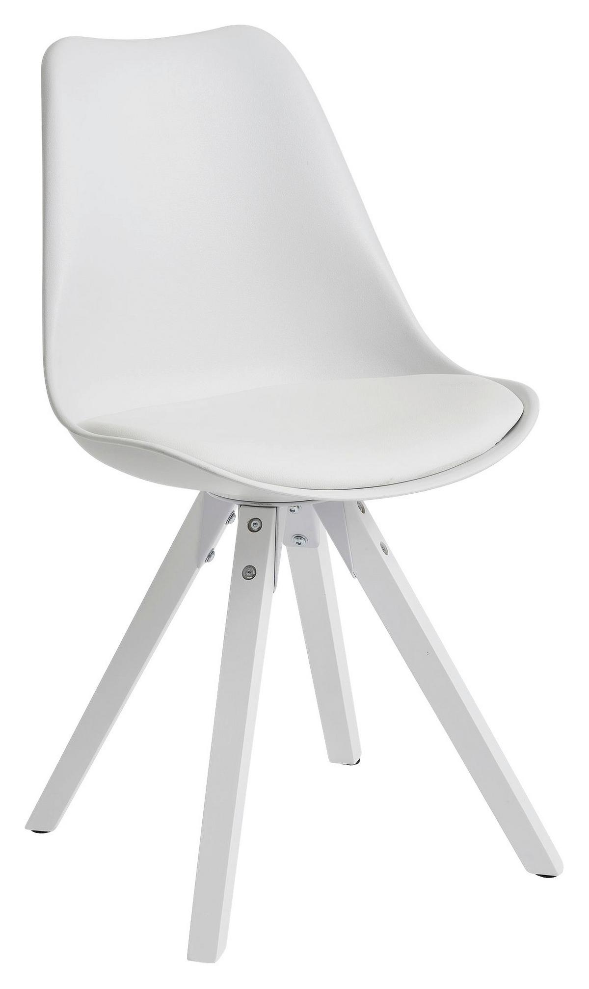 Set Stolov Wohnling - bela, Moderno, umetna masa/tekstil (49/87/52cm) - MID.YOU