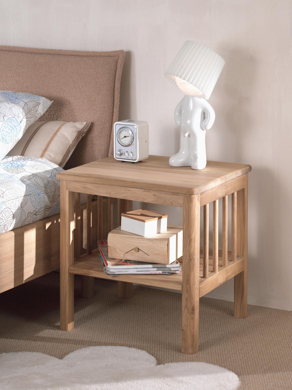 Nachttisch FORREST Eichefarben Echtholz Eiche - Eichefarben, MODERN, Holz (50/50/45cm) - Vipack