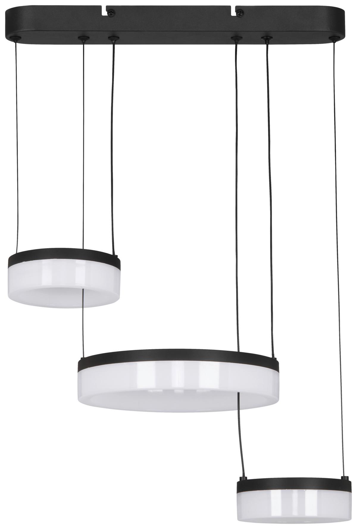 LED-Hängeleuchte Gutzi Schwarz max. 30 Watt - Schwarz, MODERN, Kunststoff/Metall (40/23/50cm)