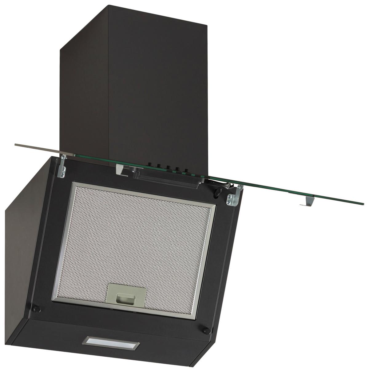 Dunstabzugshaube KHA400MOFSA Schwarz 60cm - Schwarz, Basics, Glas/Metall (60/60,5-88,5/31,5cm) - Mican