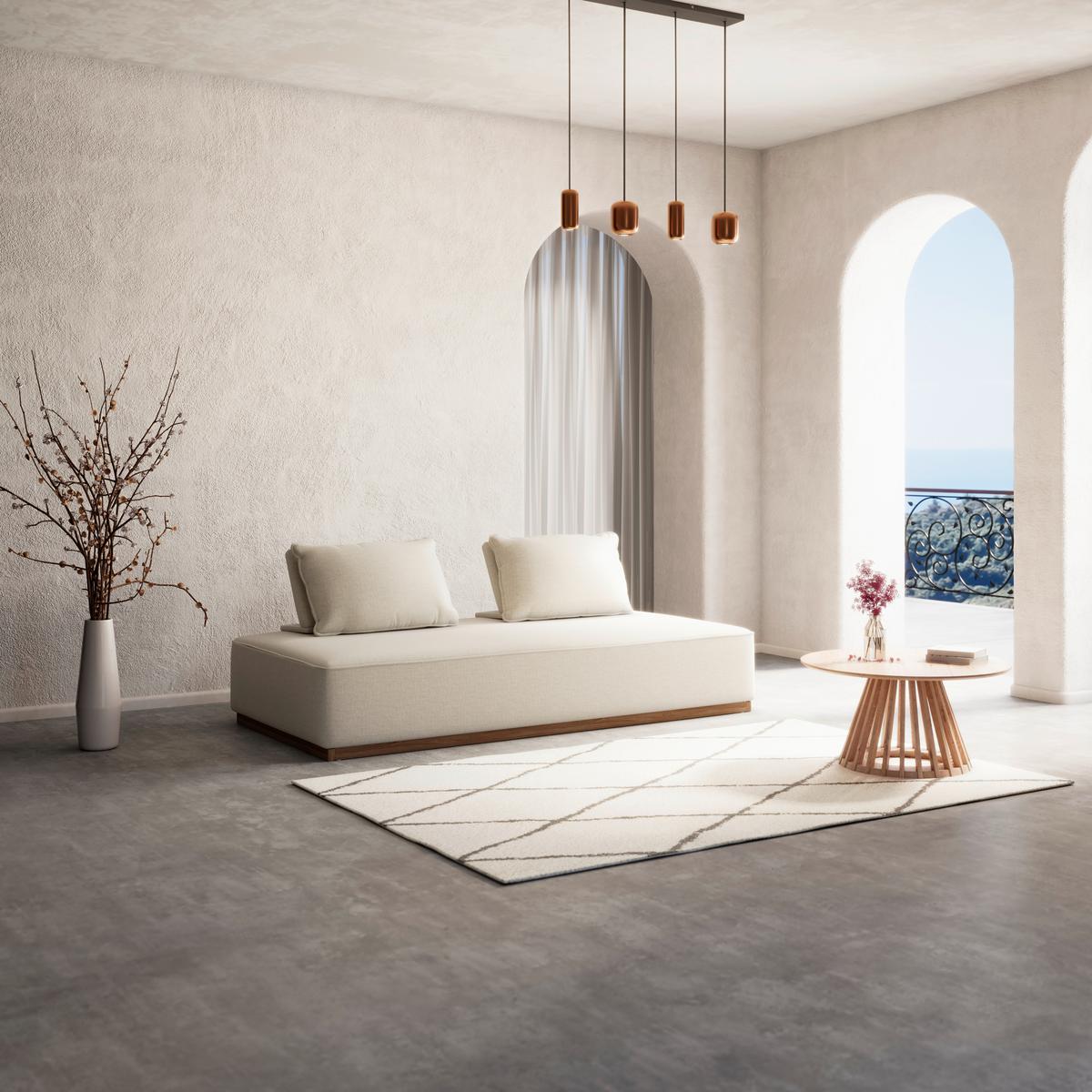 Dvosjed Christina - boje oraha/bež, Moderno, drvni materijal/drvo (215,5/87/106cm) - Bessagi Home