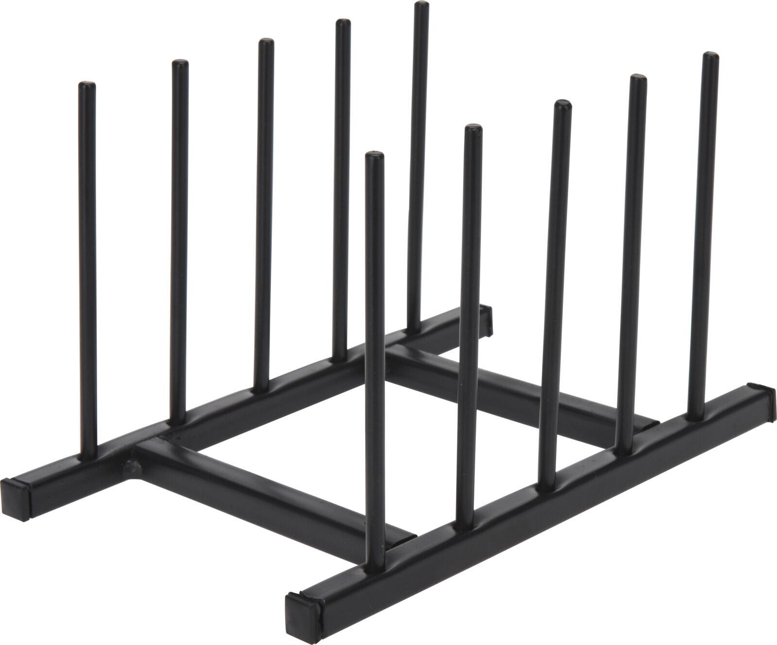 Tányértartó Blacky - fekete, Modern, fém (20/12,5/12cm)