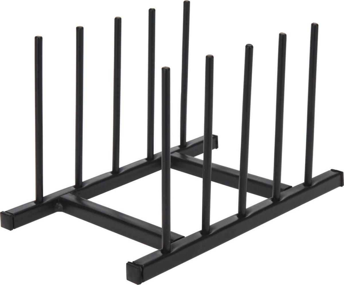 Tányértartó Blacky - fekete, Modern, fém (20/12,5/12cm)