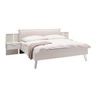 Bettanlage Briona Creme ca. 180x200cm - Champagner/Creme, KONVENTIONELL, Holzwerkstoff/Textil (180/200cm) - Premium Living