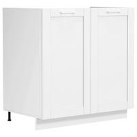 Spodnja Omarica Za Korito Colura, Bela, Š 80cm - srebrne barve/bela, Trend, umetna masa/leseni material (80/82/46cm) - MID.YOU