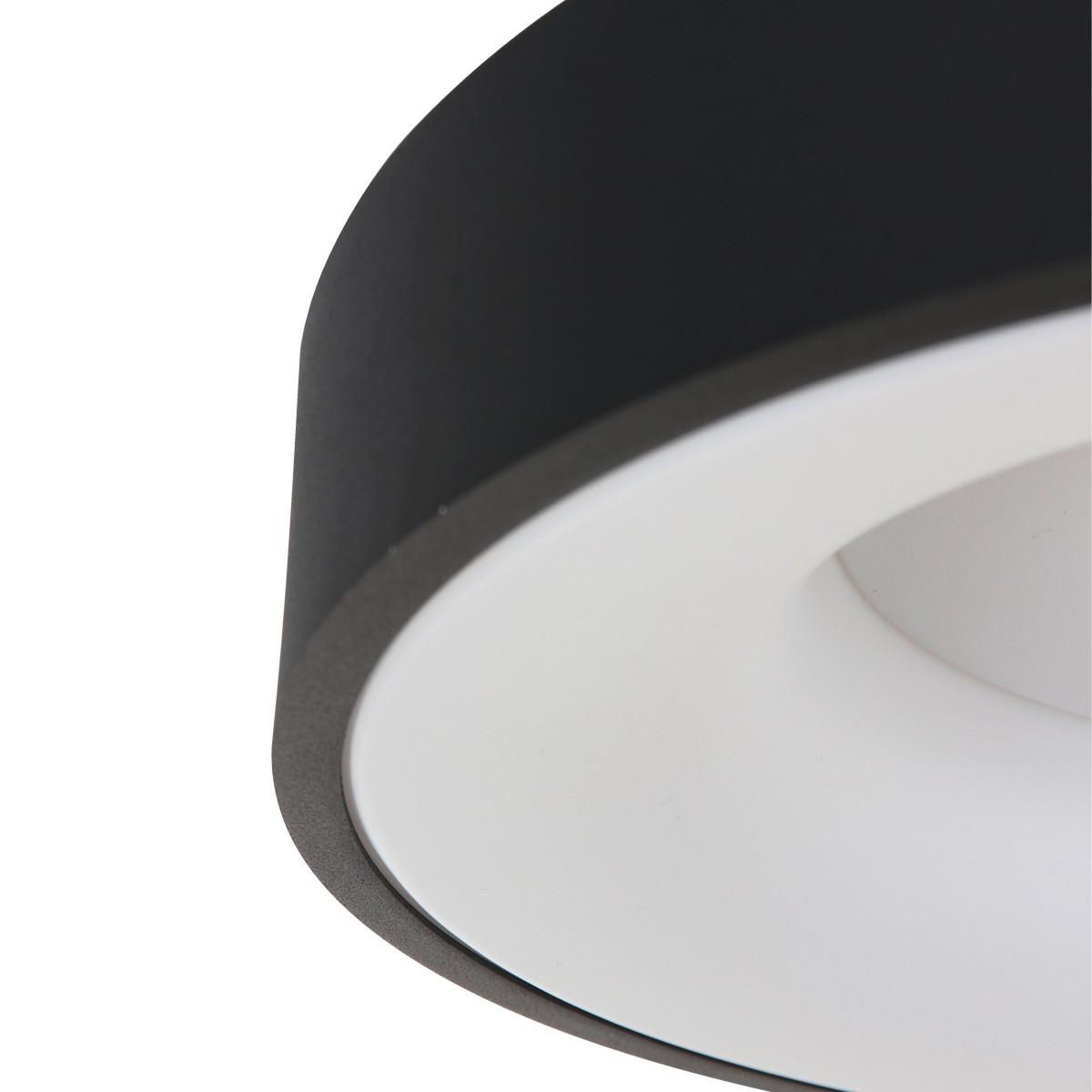 LAMPA SUFITOWA LED 2562ZW RINGLEDE - czarny, Basics, tworzywo sztuczne/metal (38/9cm)