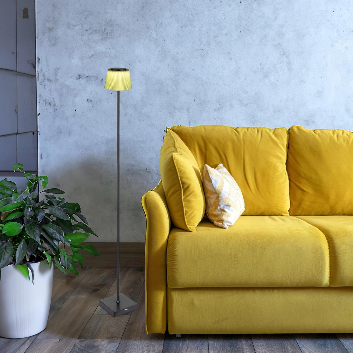 Stoječa Svetilka Gregoir, S Sijalko - črna/temno zelena, Design, kovina/umetna masa (14/14/120cm) - Globo