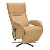 Relaxsessel Sitting 2 Taupe - Taupe/Chromfarben, MODERN, Leder (70/111/80cm) - Premium Living
