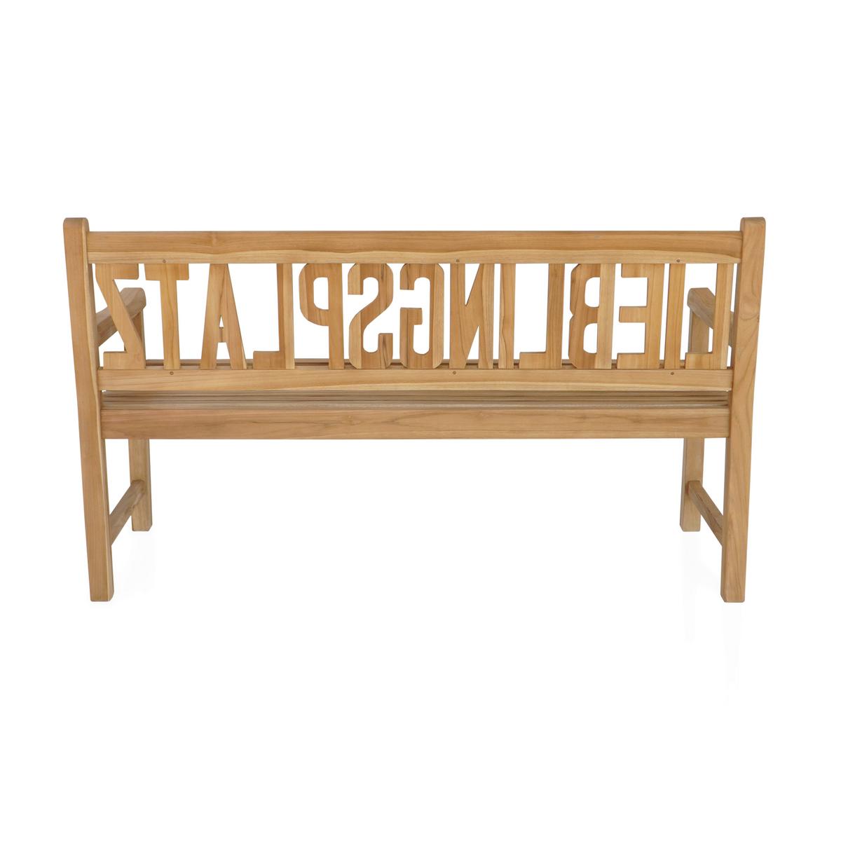 Gartenbank Lieblingsplatz Teak - Braun, Basics, Holz (63/91,5/150cm) - Gardenson