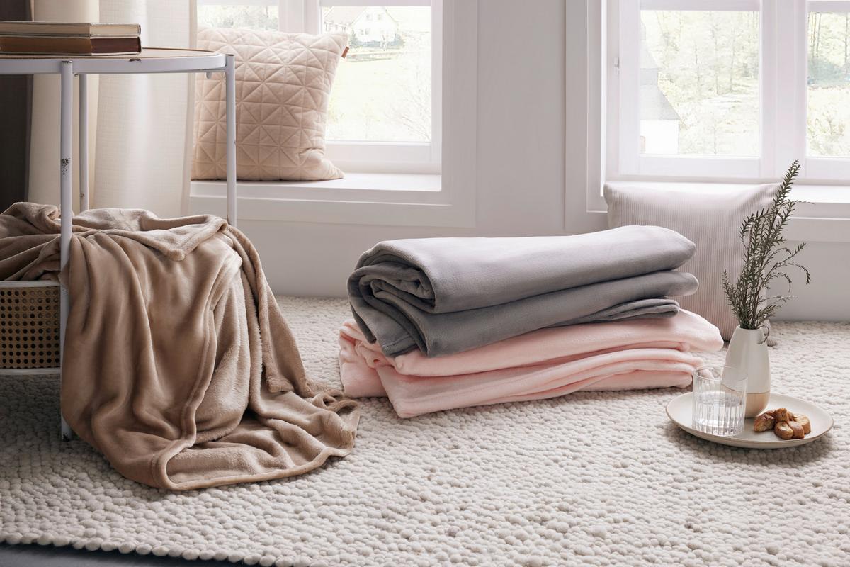 Kuscheldecke Michael XXL Mauve ca. 220x240cm - Mauve, Textil (220/240cm) - Modern Living