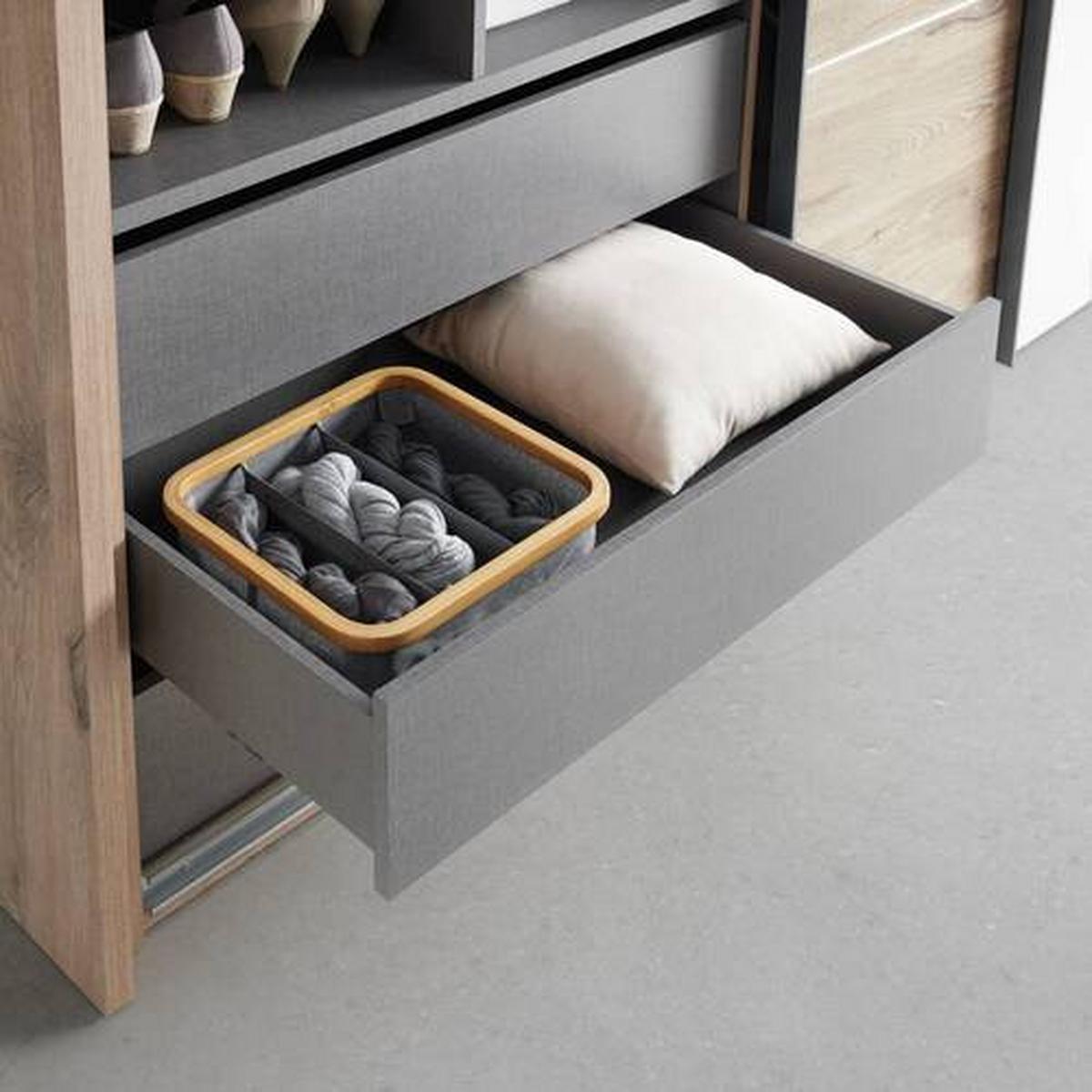 Schwebetürenschrank Ravenna in Eichefarben/Hellgrau - Eichefarben/Hellgrau, Konventionell, Holzwerkstoff/Metall (280/231/60cm) - Premium Living