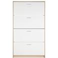 Omara Za Čevlje Stefania - bela/hrast, Moderno, umetna masa/leseni material (93/162/25cm) - Mömax modern living Omara Za Čevlje Stefania - bela/hrast, Moderno, umetna masa/leseni material (93/162/25cm) - Mömax modern living