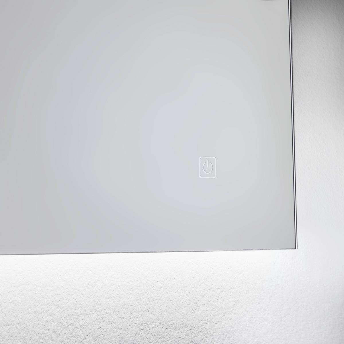 SZAFKA Z UMYWALKĄ MATTEO - kolor naturalny/czarny, Modern, materiał drewnopochodny/szkło (76/50/46,5cm) - Bessagi Home