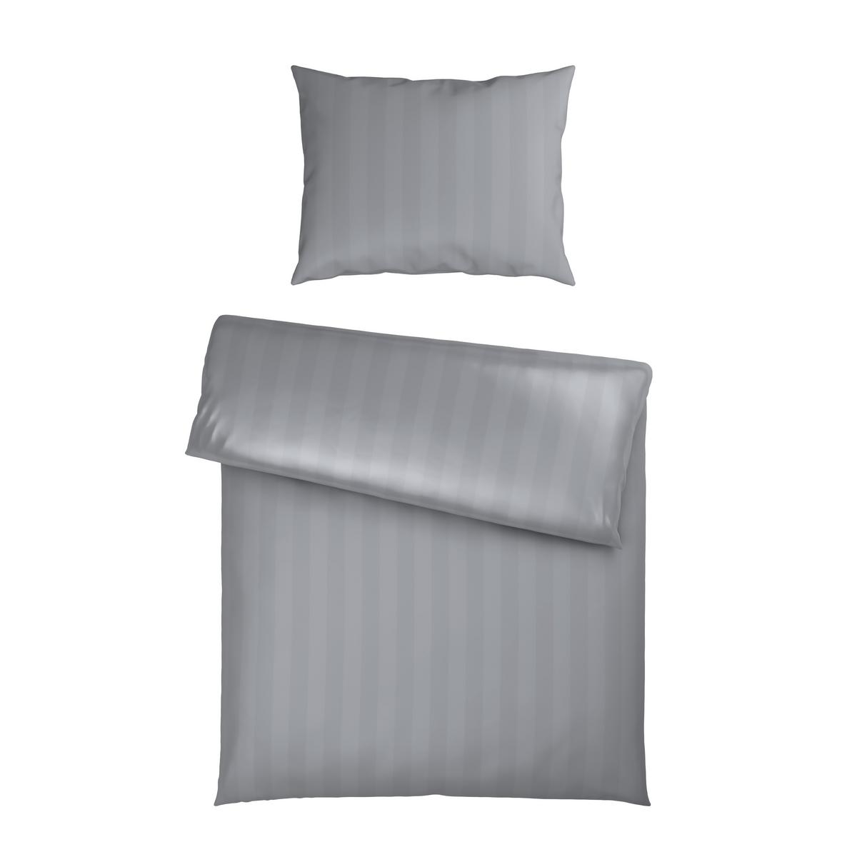 Ágyneműhuzat-garnitúra Pamutszatén Xenia Streif - ezüstszínű, Modern, textil (140/200cm) - Premium Living