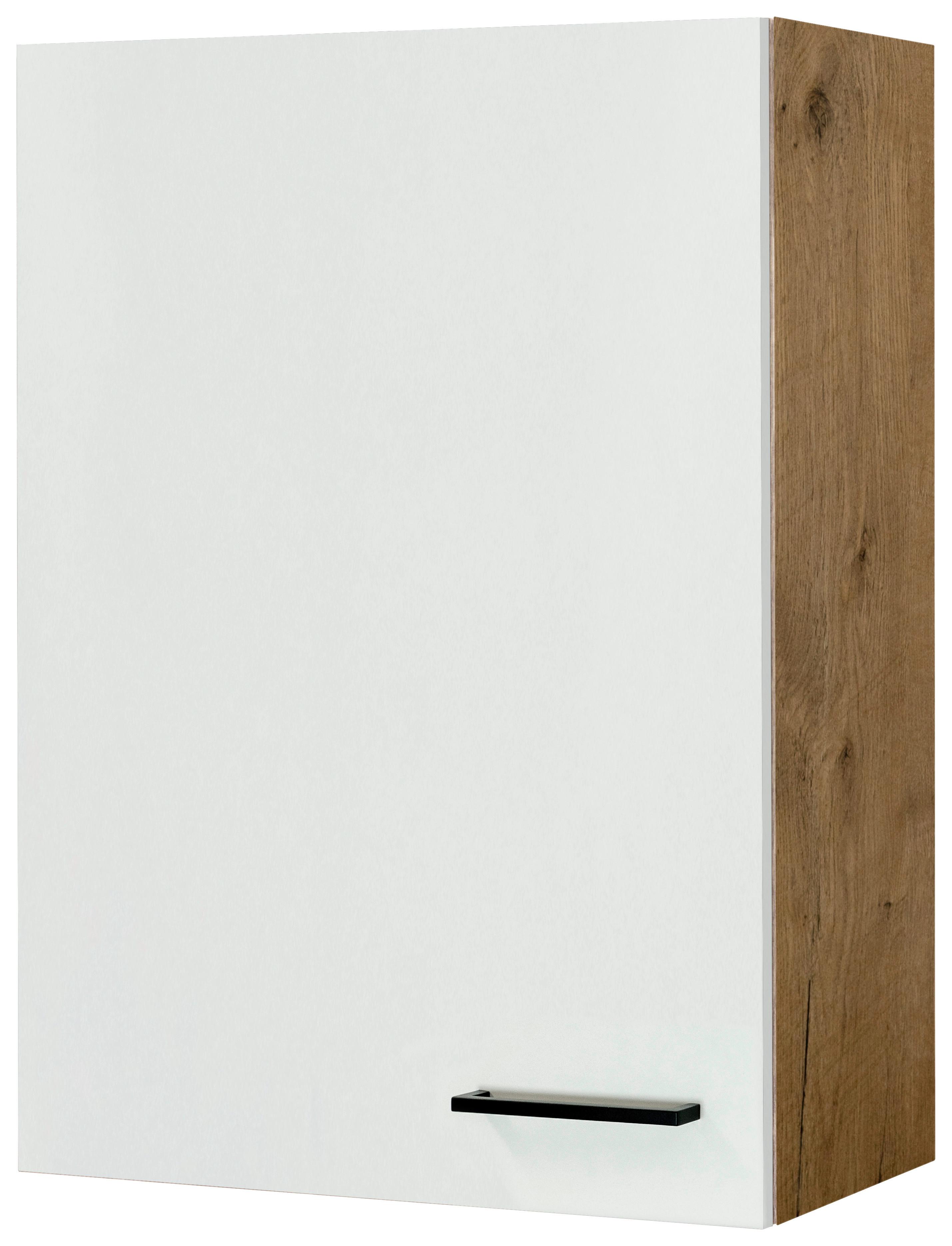 Kuhinjska Zgornja Omarica Avila, Magnolija, Barva Hrasta - magnolija/črna, Konvencionalno, kovina/leseni material (60/89/32cm) - FlexWell