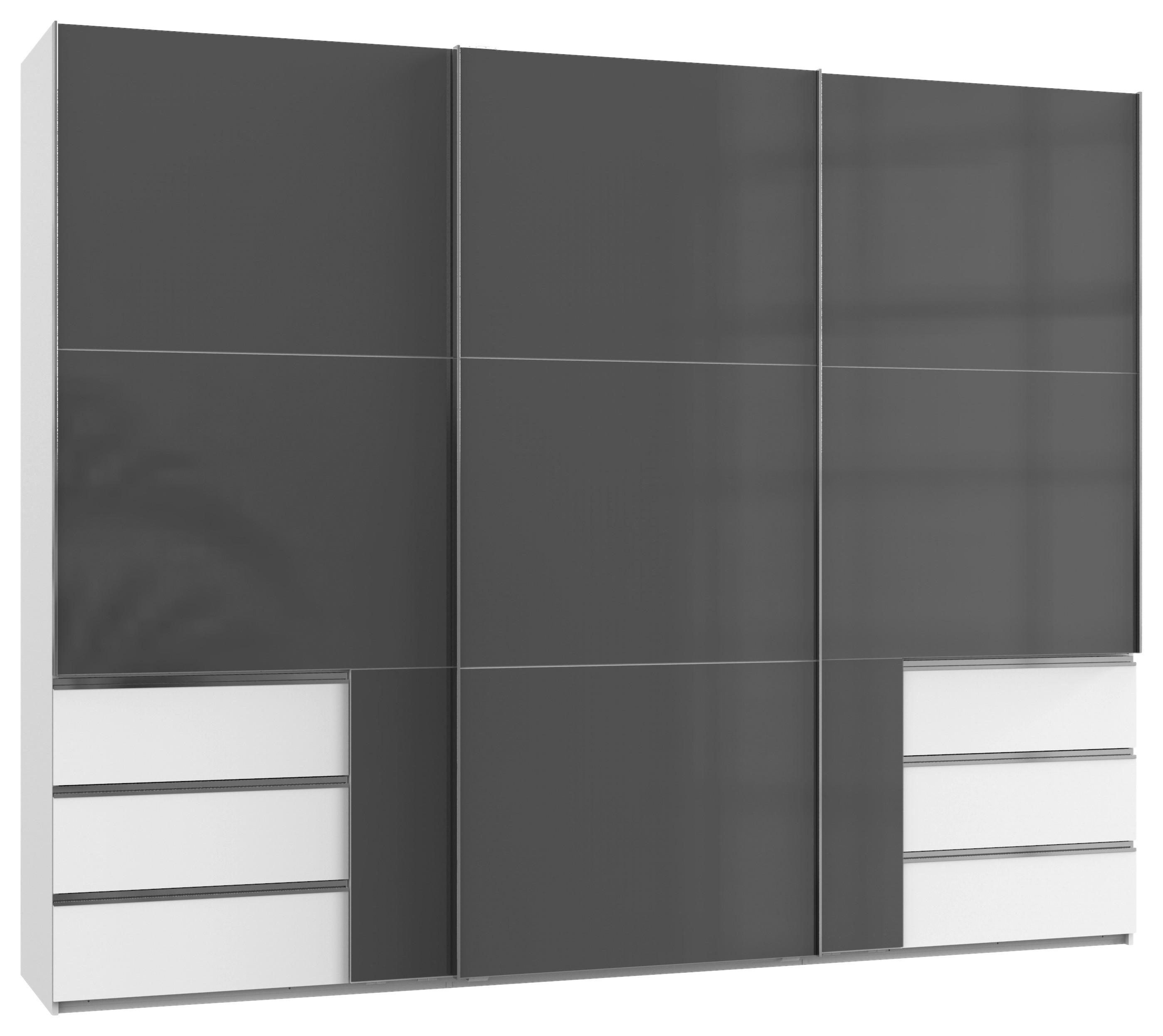 Ormar S Kliznim Vratima Level 36c - bijela/siva, Moderno, drvni materijal (300/236/65cm) - Modern Living