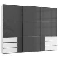 Ormar S Kliznim Vratima Level 36c - bijela/siva, Moderno, drvni materijal (300/236/65cm) - Modern Living