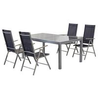 GARTENSET AMALFI - Silberfarben, MODERN, Textil/Metall - Gardenson