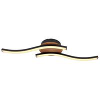 Stropna Led-svetilka Evita, S Sijalko - črna/opal, Basics, kovina/umetna masa (51/13/7,5cm) - Globo