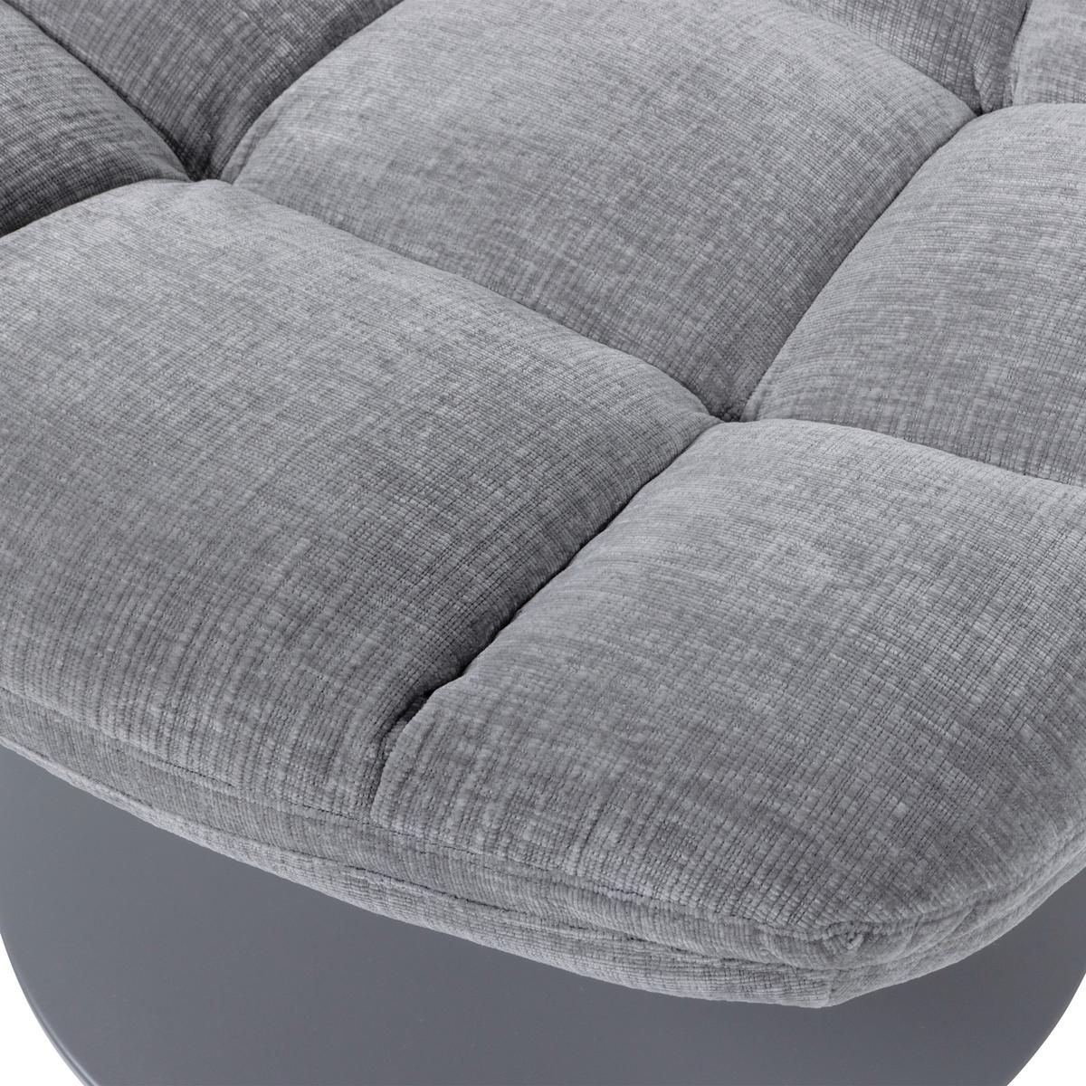 SESSEL Elvi Hellgrau B: 73cm - Hellgrau/Grau, Design, Textil/Metall (73/81/84cm) - Livetastic