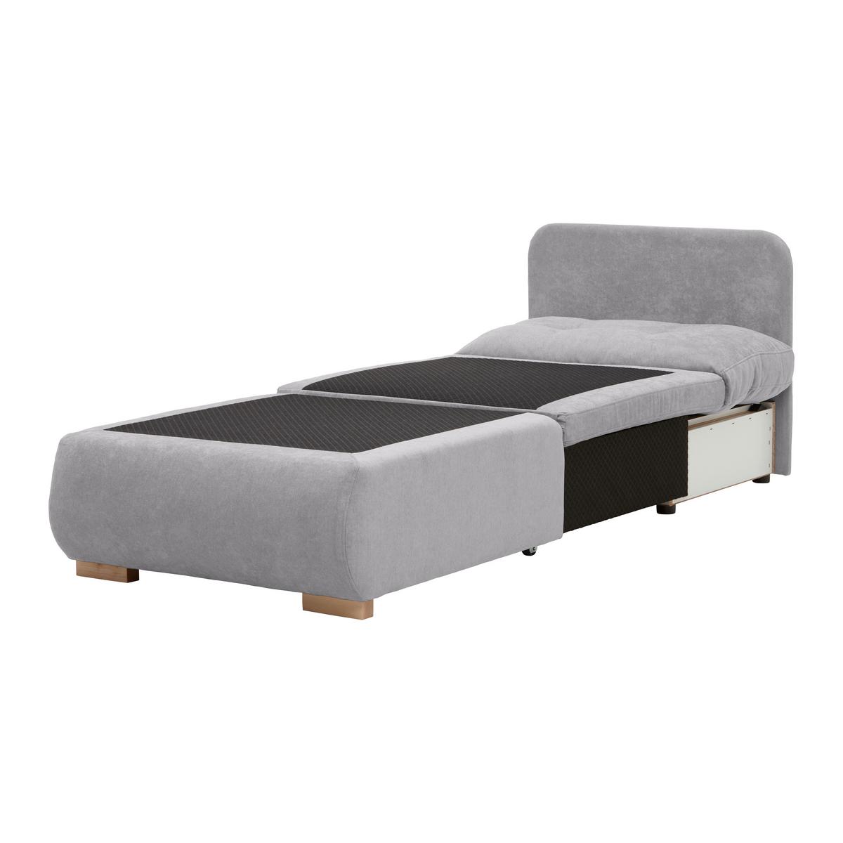 Schlafsessel Modena in Silberfarben - Silberfarben/Schwarz, Kunststoff/Textil (89/88/90cm) - Mömax