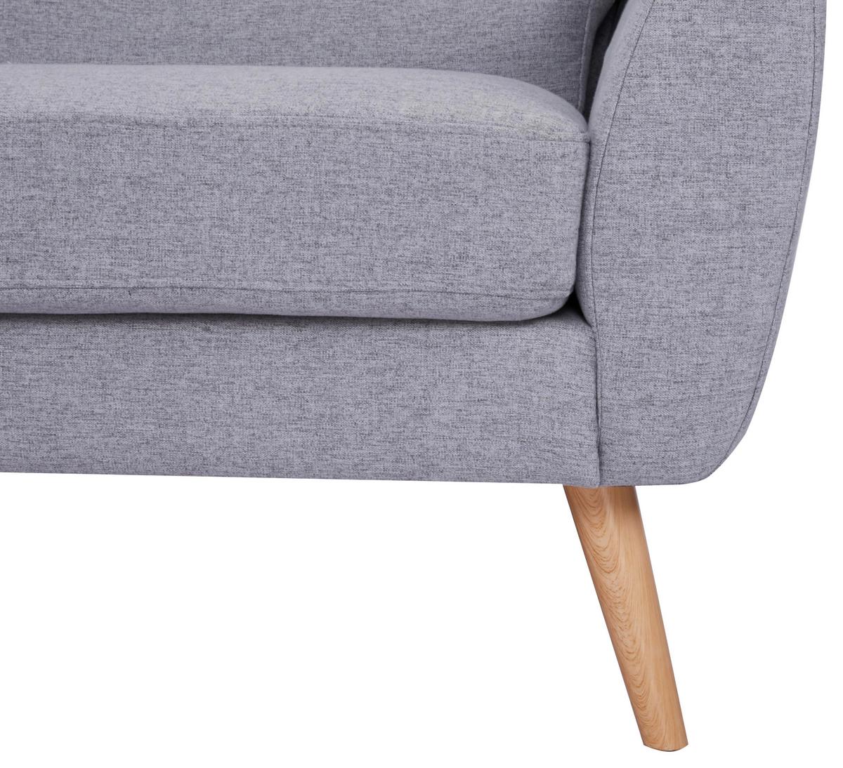 Dvosjed Brooke - siva/prirodne boje, Moderno, drvo/tekstil (150/80/78cm) - Ondega