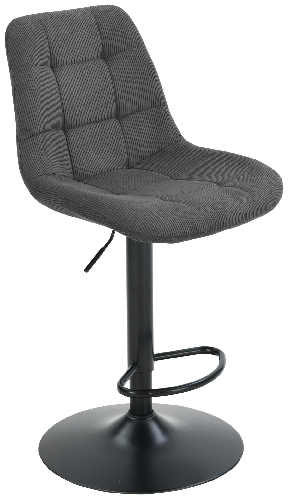 Taburet de bar NINO - negru/gri, Modern, lemn/metal (46/116/96/53cm) - Based