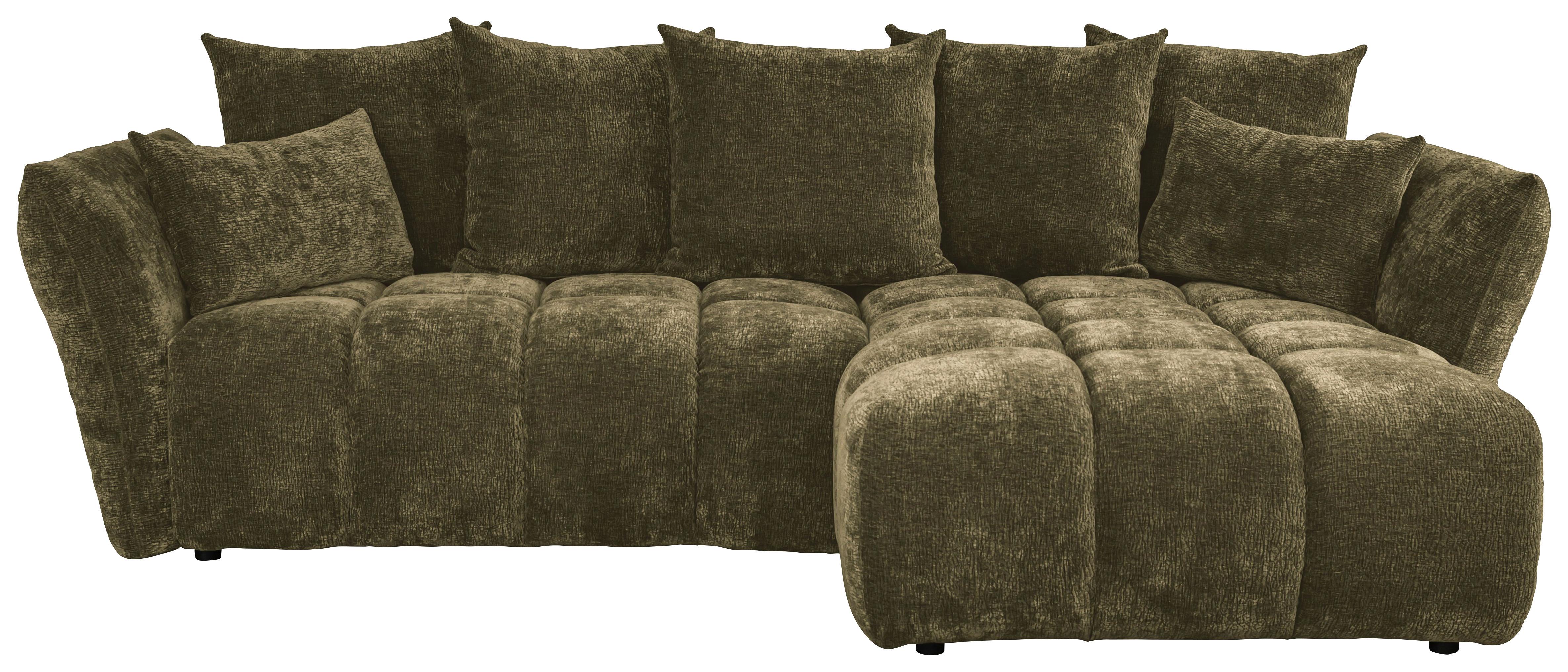 Kutna Garnitura Cammellio - maslinasto zelena/crna, Moderno, tekstil (296/189cm) - Mömax