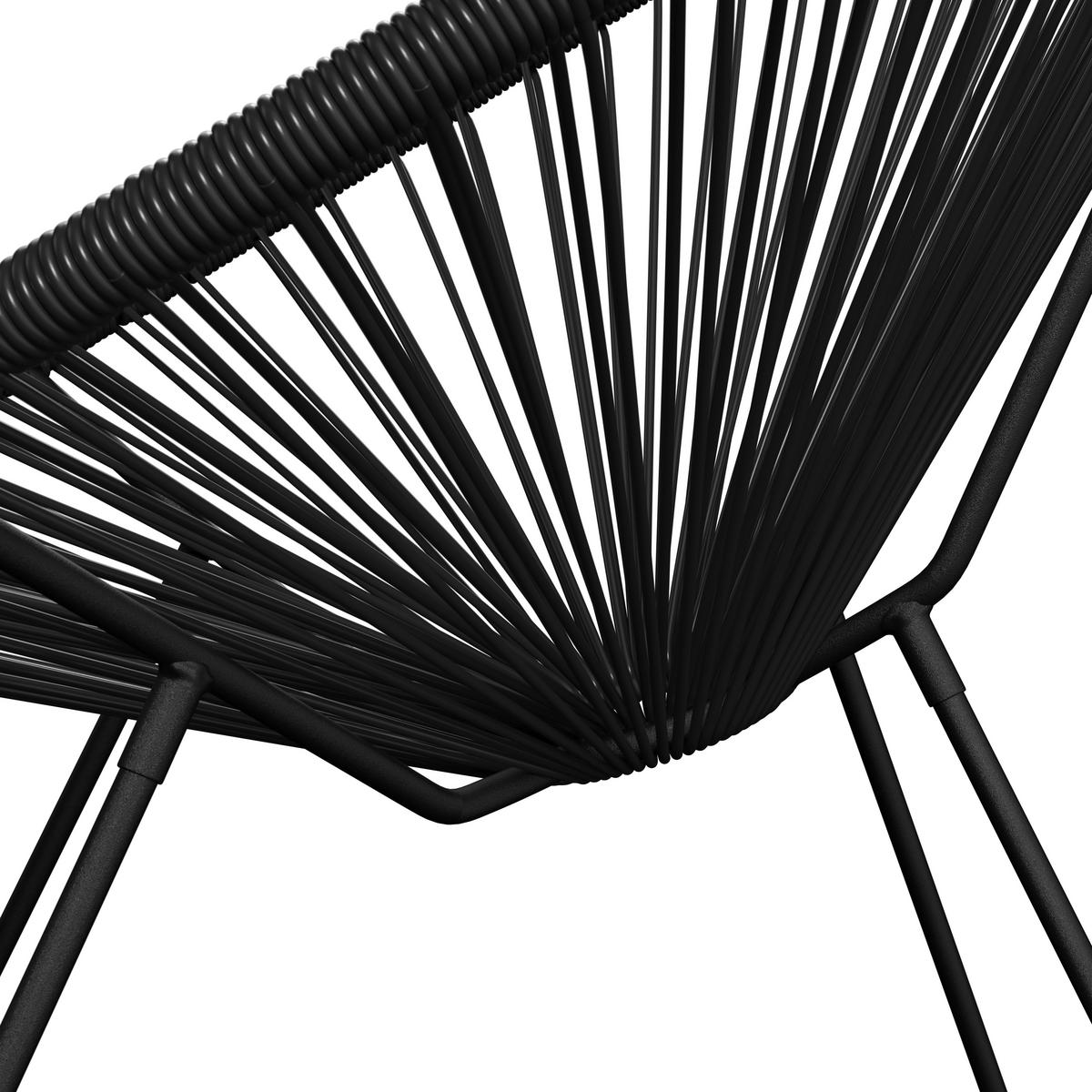 Garten-Relaxsessel Uno 1 Schwarz - Schwarz, Basics, Kunststoff/Metall (71/77/83,5cm)