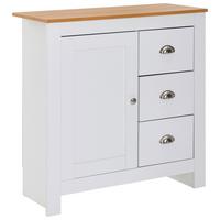 Komoda Wl6.384 - bela/rjava, Moderno, kovina/leseni material (79/81/35cm) - MID.YOU