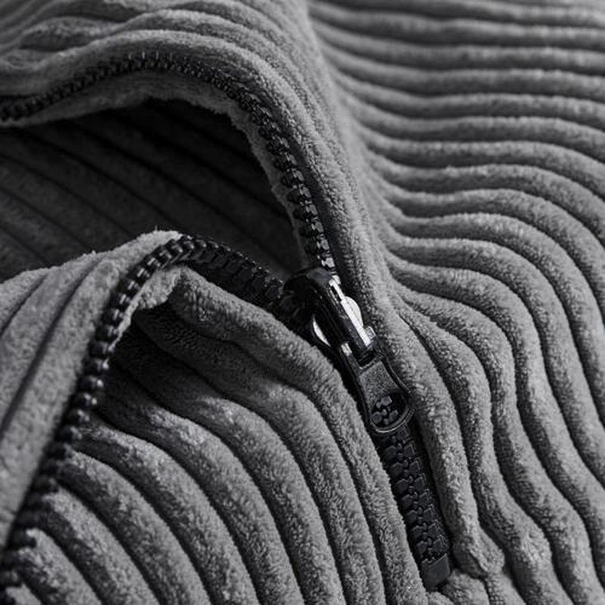 Sitzsack Capri Dunkelgrau Cord - Dunkelgrau, MODERN, Textil (45/50/80cm) - Bessagi Kids