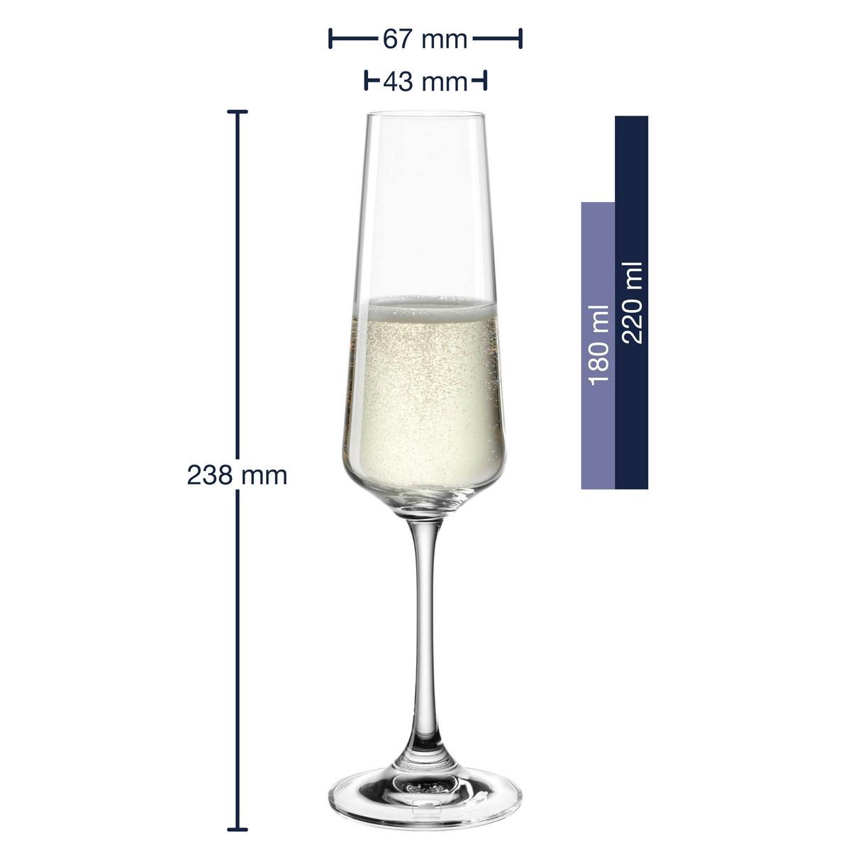 KOMPLET SZKŁA STOŁOWEGO 066313 - przejrzysty, Design, szkło - Leonardo