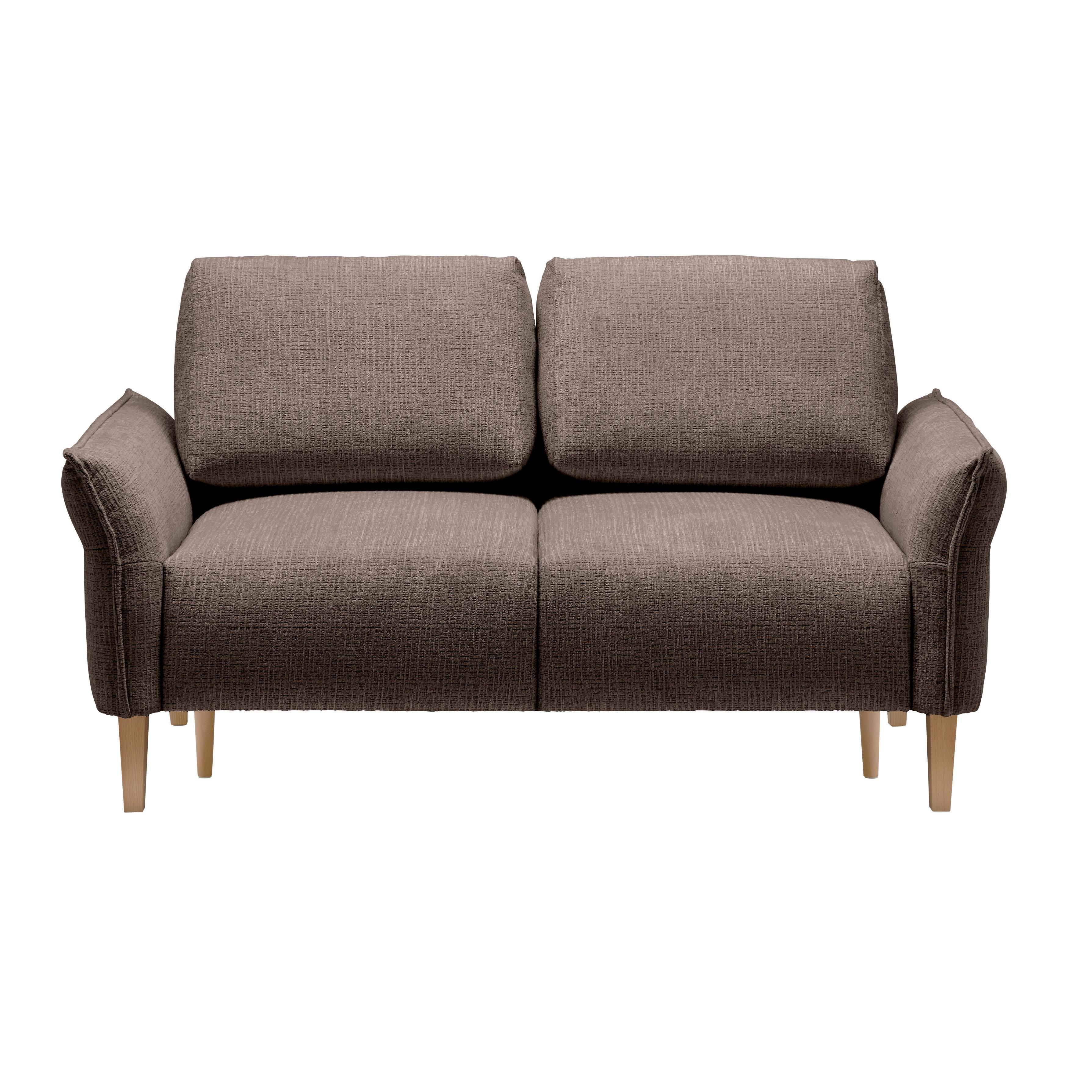 CANAPEA CU 2 LOCURI CUSTOM - crem/maro închis, Modern, textil (150/85/92cm) - Mömax