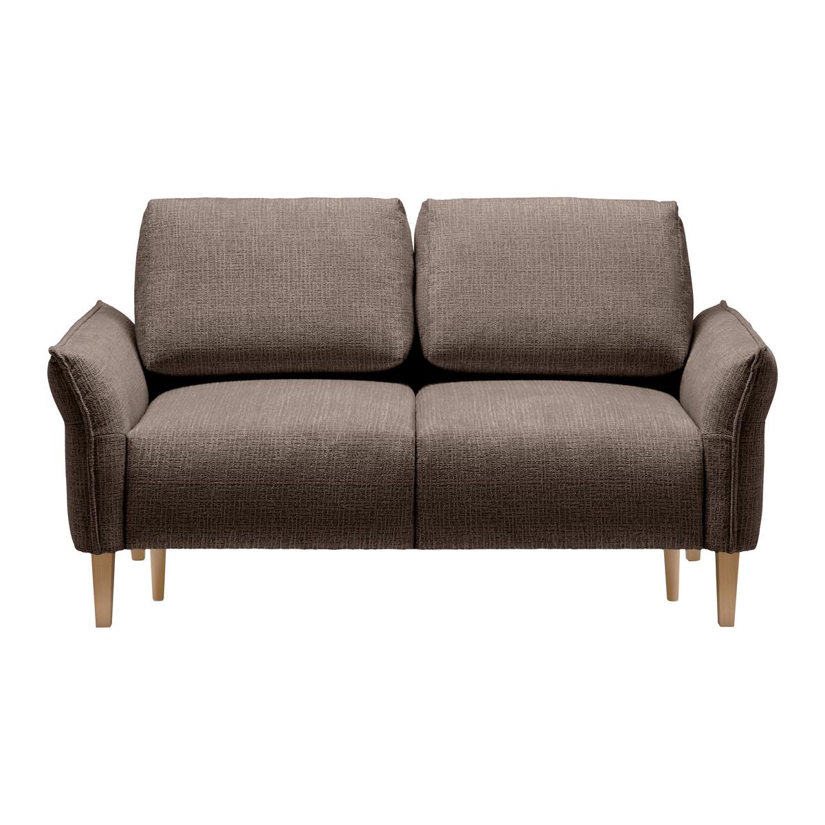 CANAPEA CU 2 LOCURI CUSTOM - crem/maro închis, Modern, textil (150/85/92cm) - Mömax