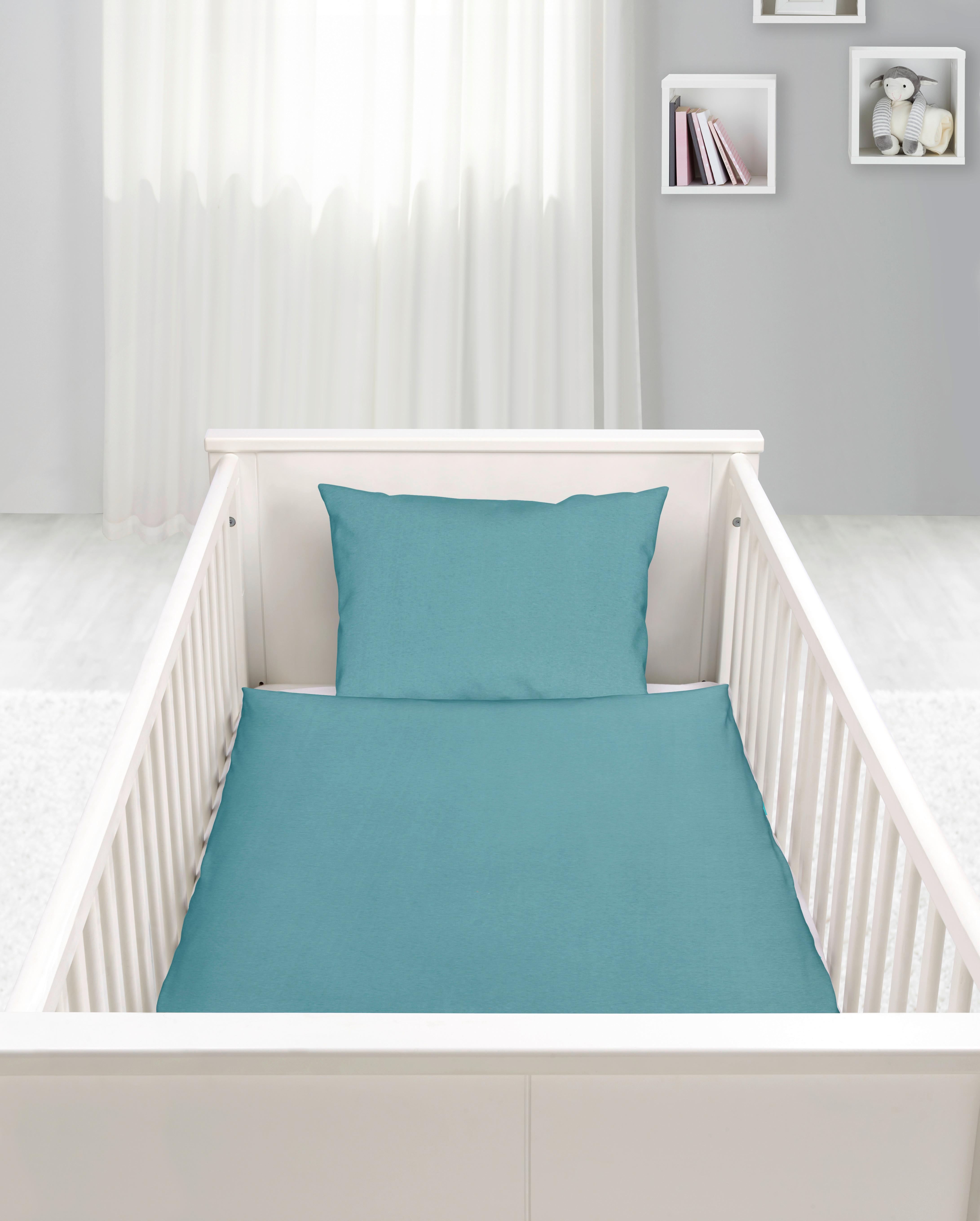 Kinderbettwäsche Toni in Jadegrün ca. 100x135cm - Jadegrün, MODERN, Textil (100/135cm) - Modern Living