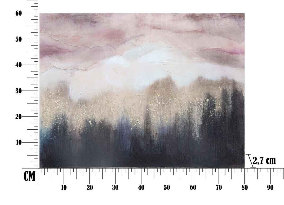 Leinwandbild Multicolor ca. 80x60cm - Multicolor, Basics, Holz/Textil (80/60/2.7cm)