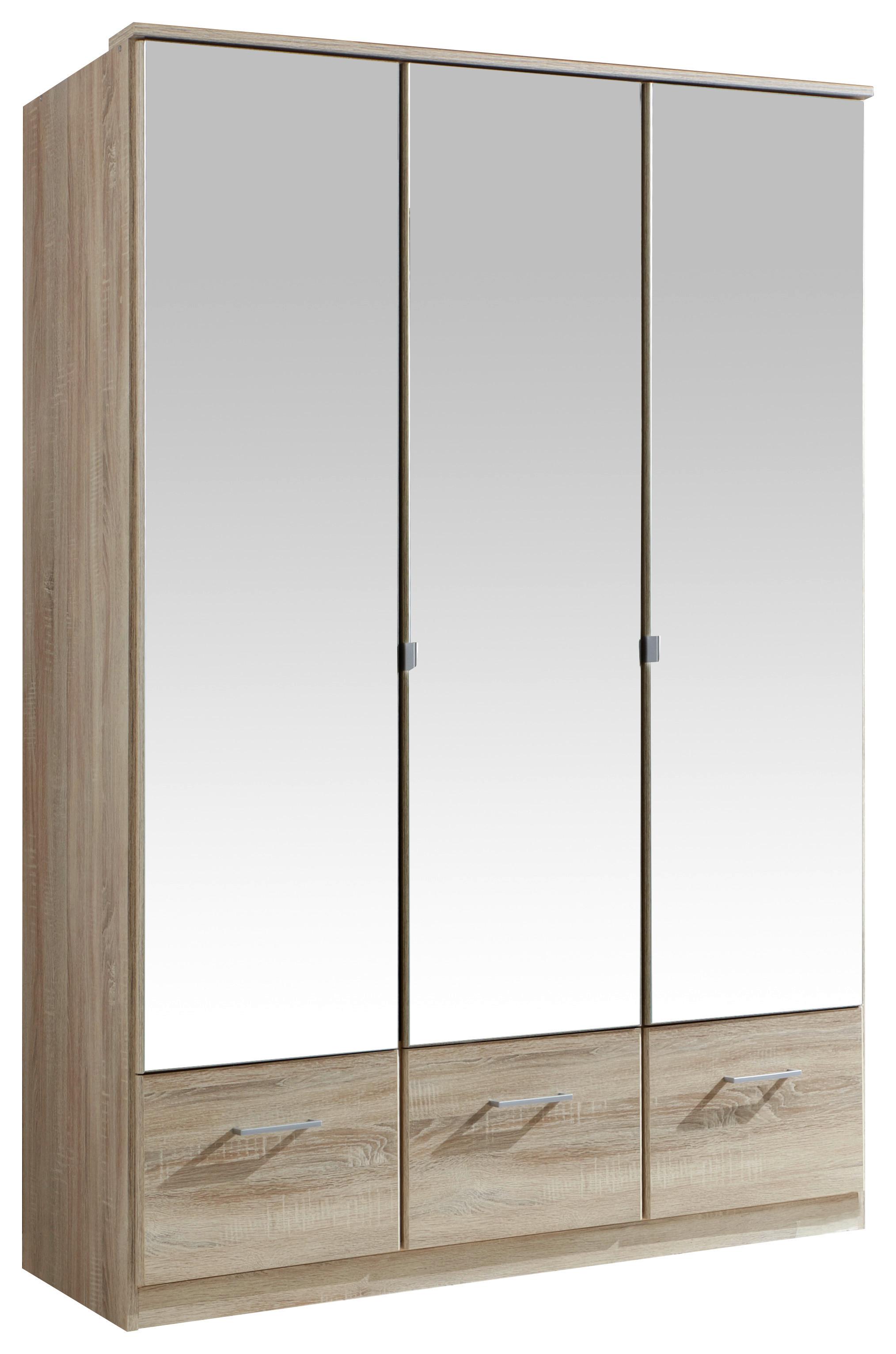 Ormar S Klasičnm Vratima Imago - boje hrasta/boje aluminija, Konvencionalno, staklo/drvni materijal (135/199/58cm) - Modern Living