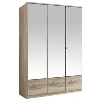 Ormar S Klasičnm Vratima Imago - boje hrasta/boje aluminija, Konvencionalno, staklo/drvni materijal (135/199/58cm) - Modern Living