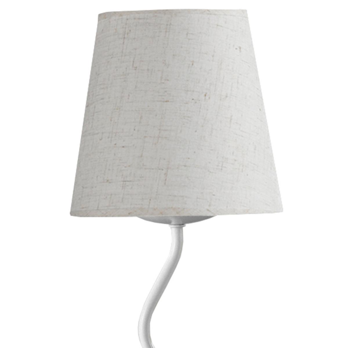 Nachttischleuchte Margot Weiß max. 6 Watt - Weiß, KONVENTIONELL, Metall (16/37cm)
