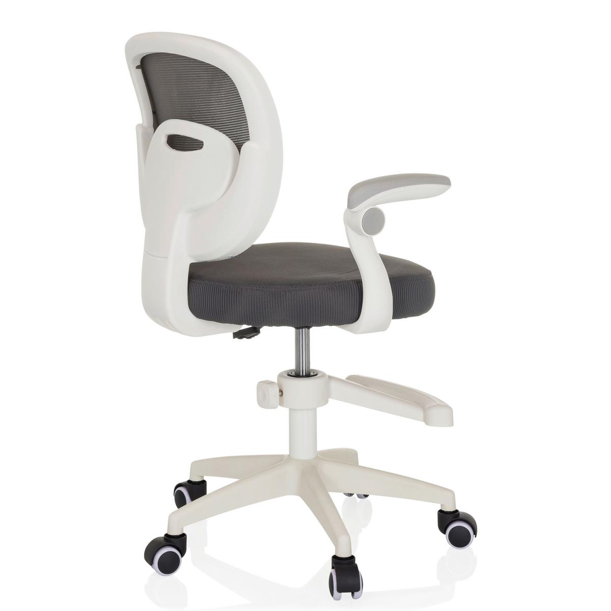 Mladinski Vrtljivi Stol Kiddy Smart, Siva - siva/bela, Moderno, umetna masa/tekstil (61/84-97/55cm) - MID.YOU