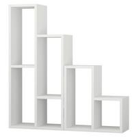 Regal Sule - bela, Design, leseni material (42/89/20cm) - Livetastic